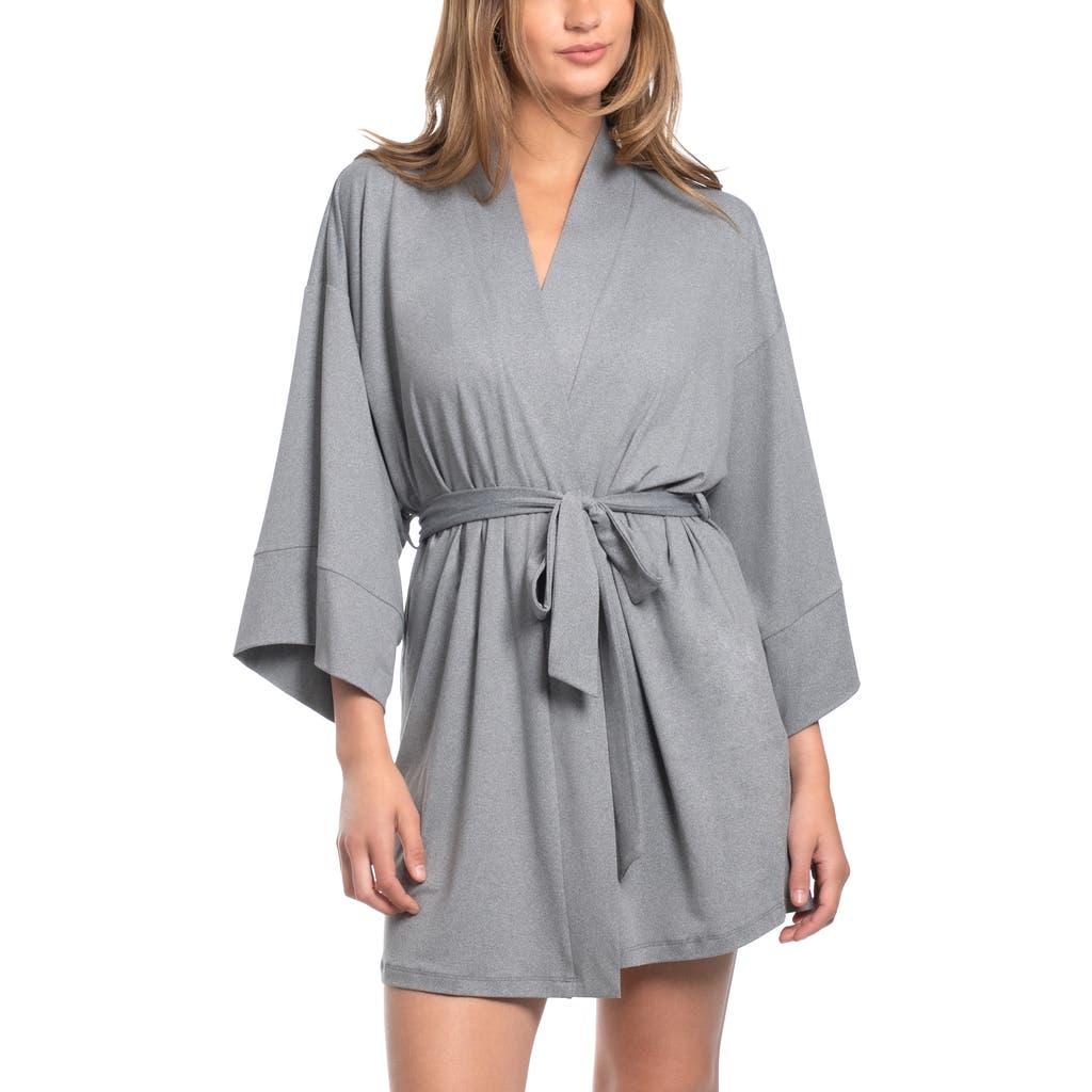 In Bloom by Jonquil Short Robe in Heather Gray at Nordstrom, Size X-Large