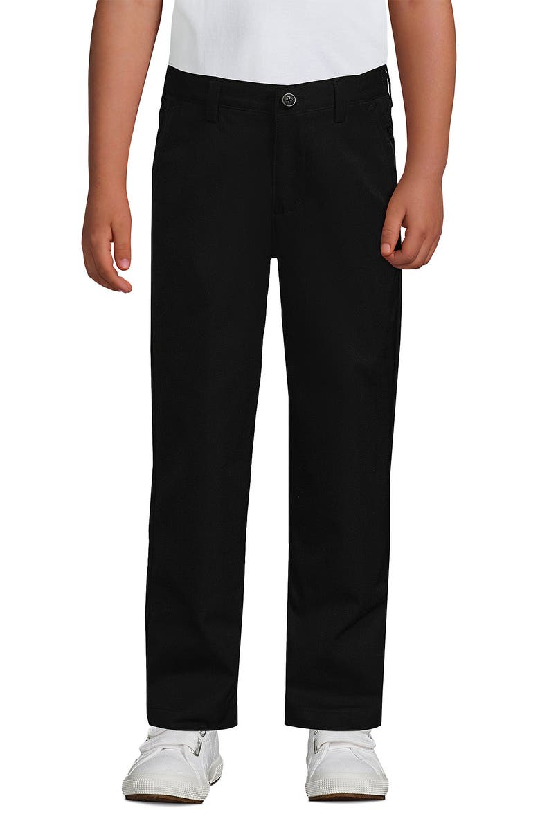 Lands' End Boys Iron Knee Active Chino Pants, Main, color, Black