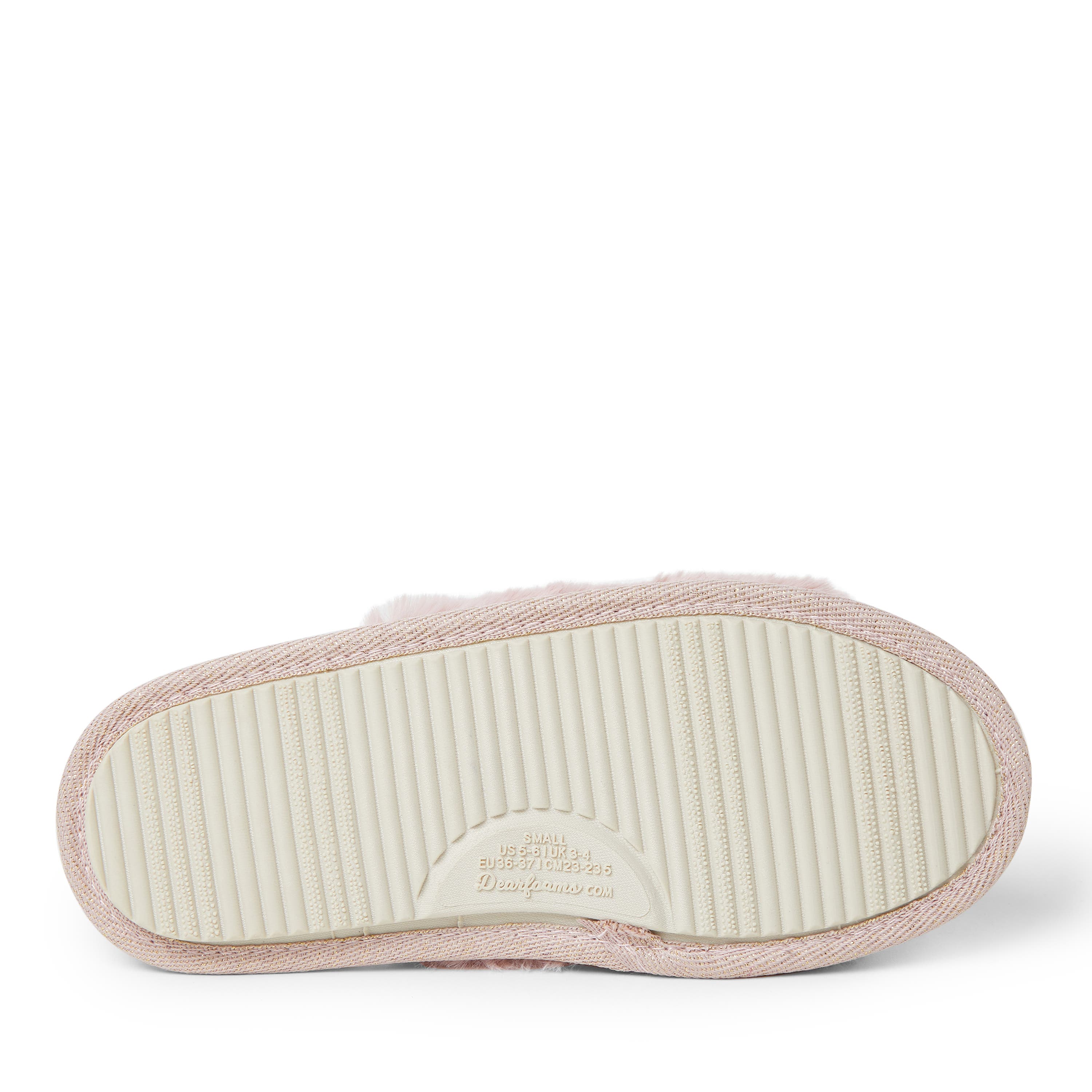 DEARFOAMS Lane Bridal I Do Fuzzy Slide Slipper, Alternate, color, Pale Mauve