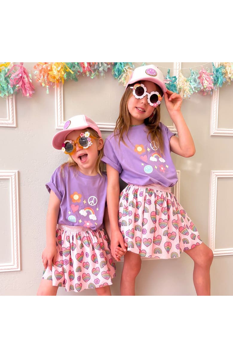 Sweet Wink Rainbow Heart Tutu, Alternate, color, 