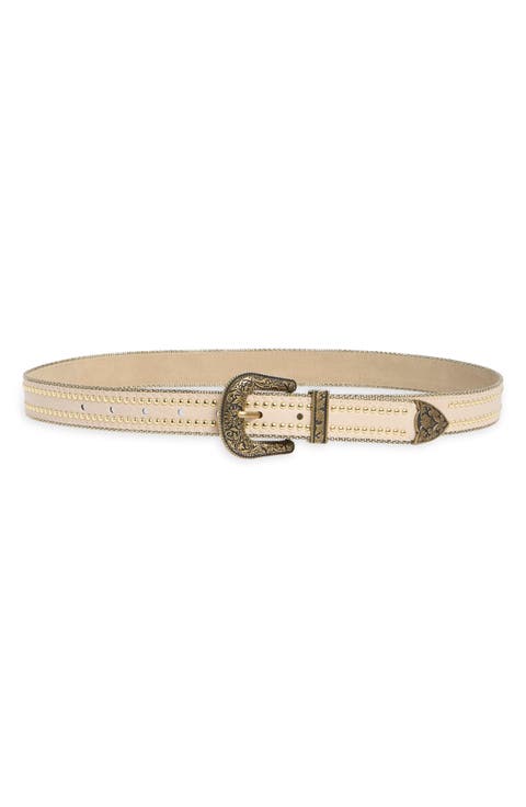 Studded Western Buckle Belt