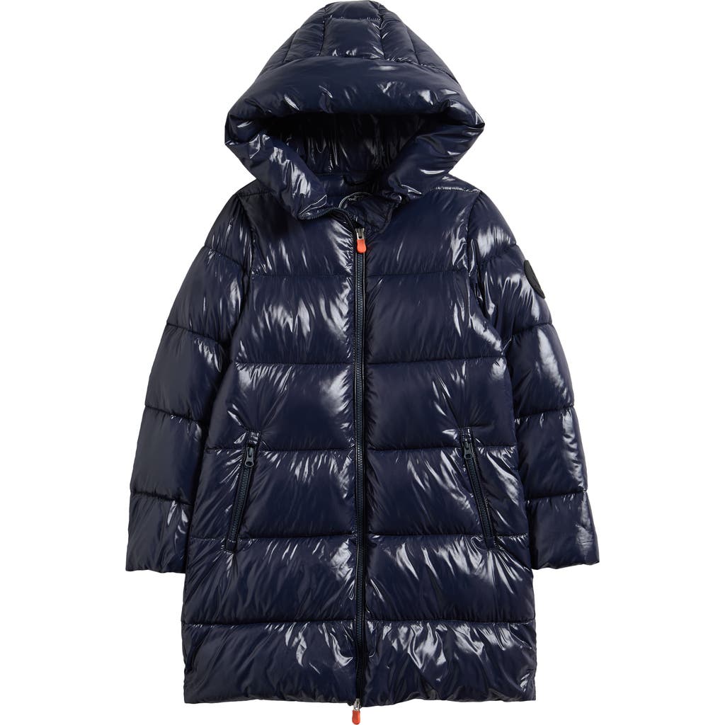 Save The Duck Kids' Millie Water Resistant Puffer Coat In Blue