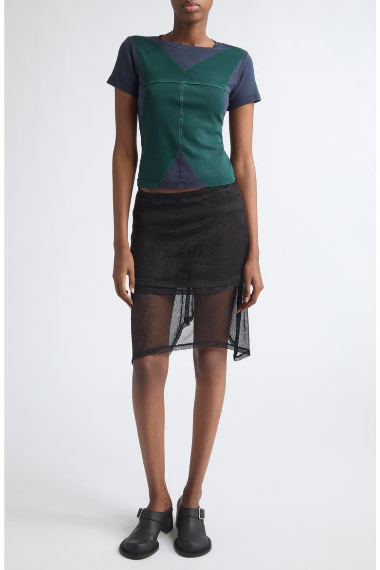 Gossamer Midi Skirt, Alternate, color, OBSIDIAN