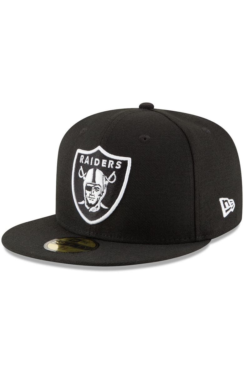New Era Men's New Era Black Las Vegas Raiders B-Dub 59FIFTY Fitted Hat, Main, color, Black