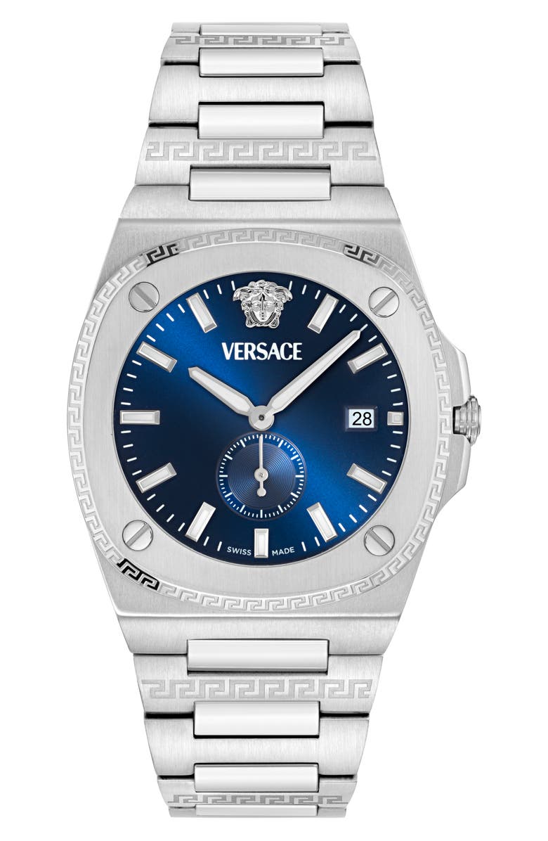 Versace Tolomeo Bracelet Watch, 40mm, Main, color, Stainless Steel