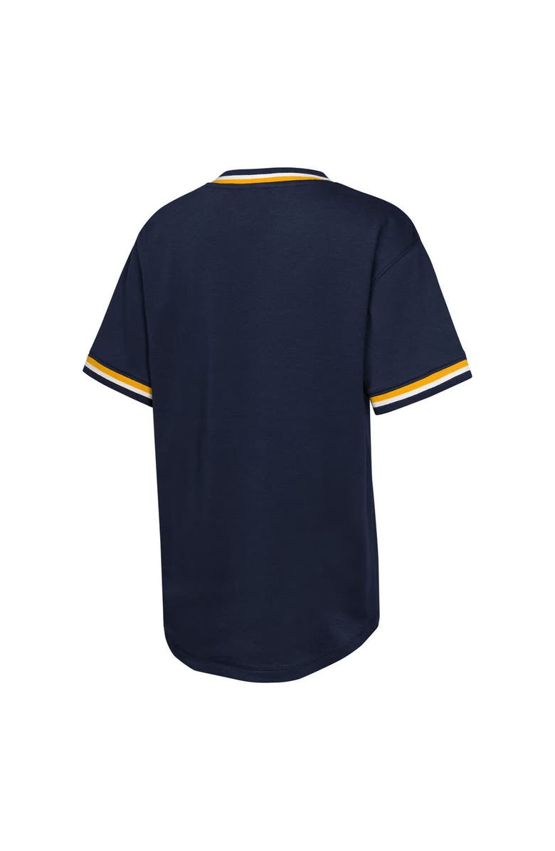 Outerstuff Youth Navy Milwaukee Brewers Relief Pitcher V-Neck T-Shirt, Alternate, color, 