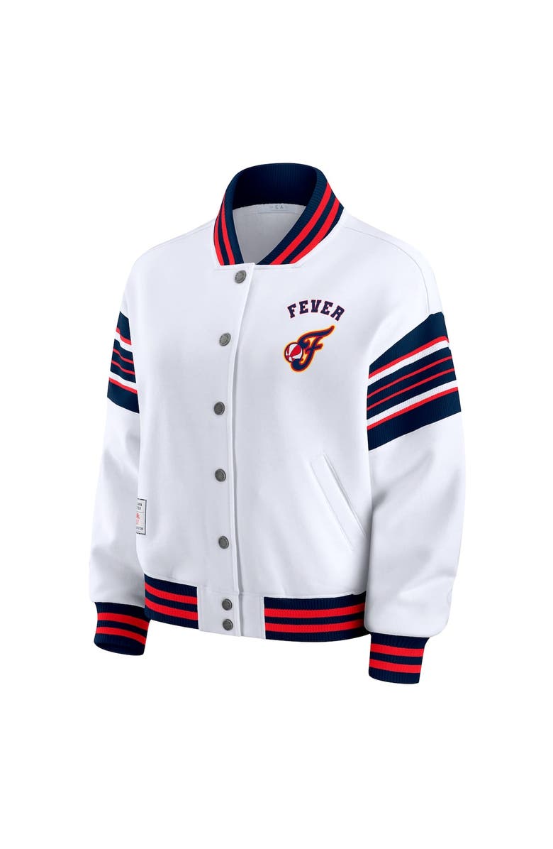 WEAR by Erin Andrews Women's WEAR by Erin Andrews White/Navy WNBA Full-Snap Fleece Sweatshirt Jacket, Alternate, color, White