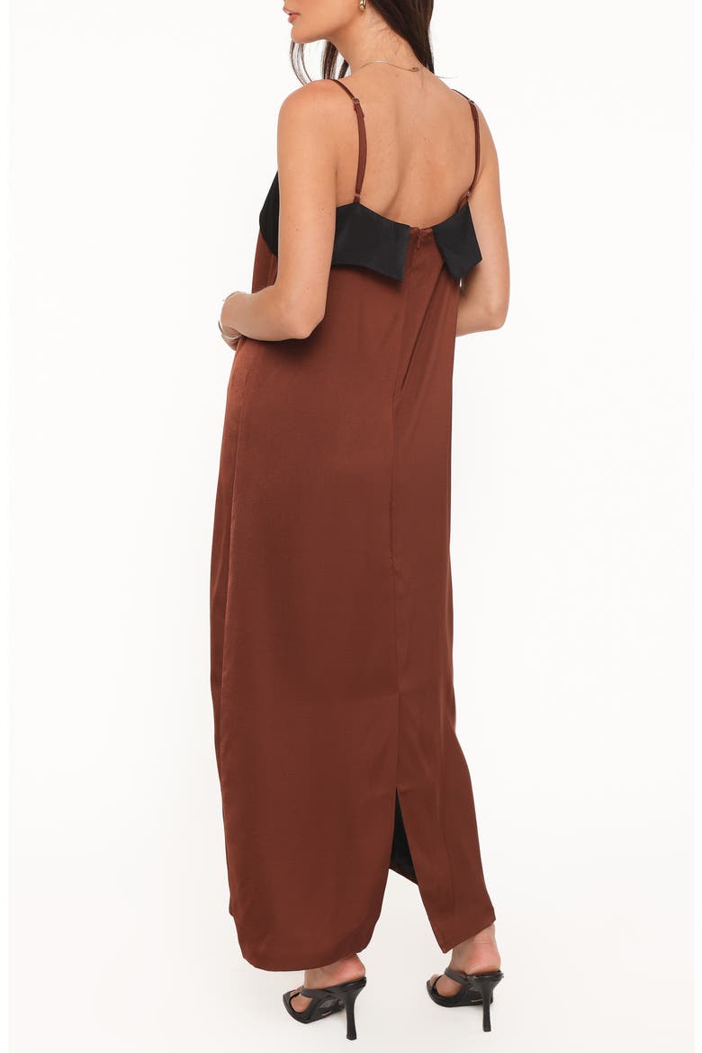 Carita Colorblock Maxi Dress, Alternate, color, BLACK/ BROWN