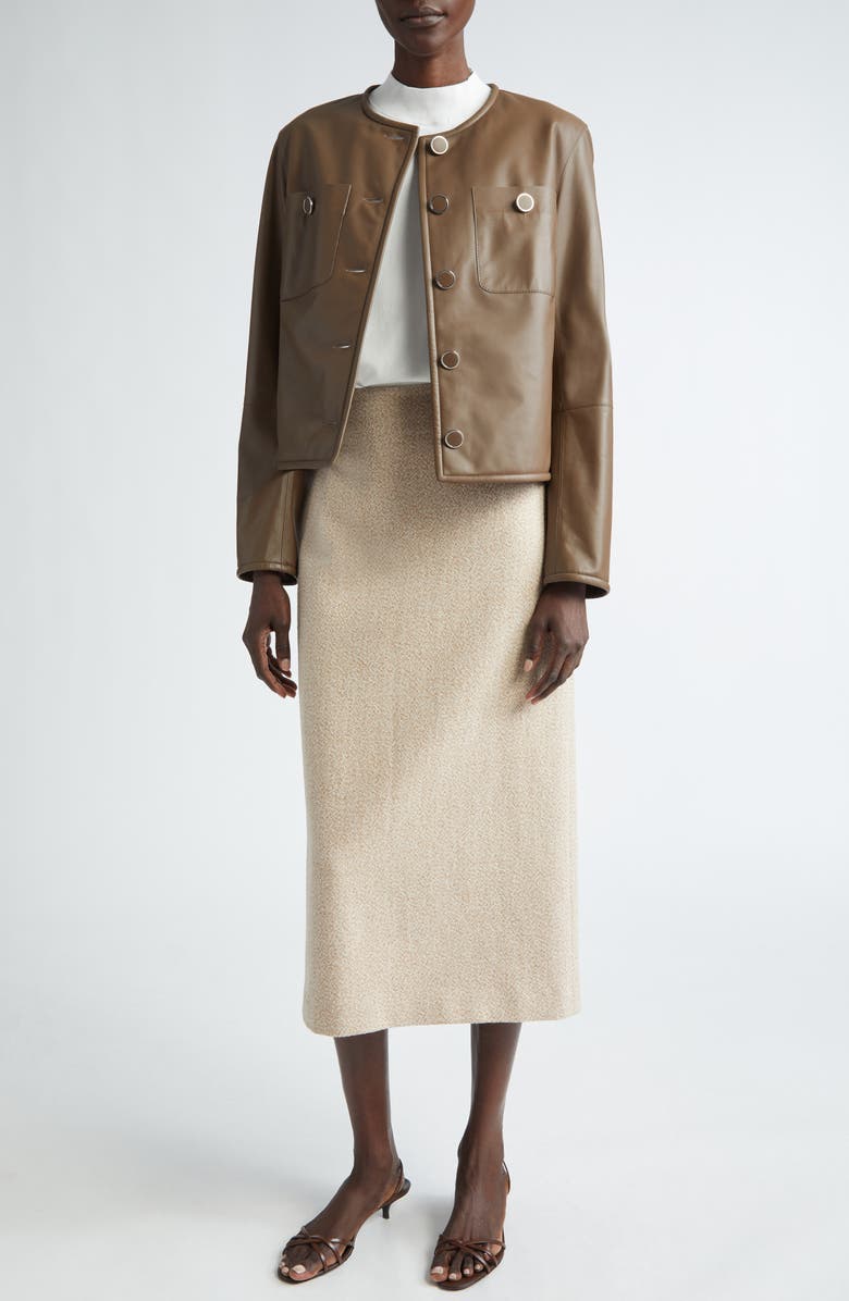 Lafayette 148 New York Wool Midi Pencil Skirt, Alternate, color, 