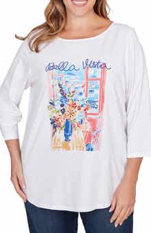 RUBY RD Cotton Jersey Graphic T-Shirt