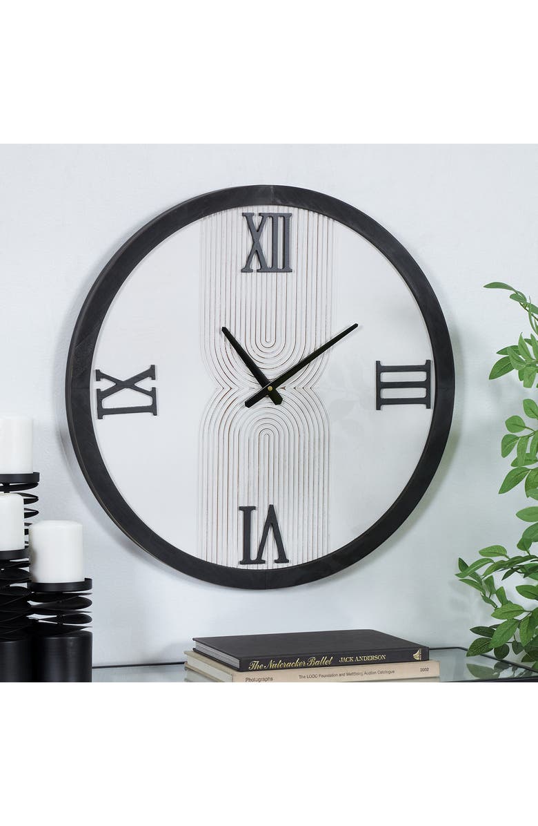 Novogratz Wood Wall Clock, Alternate, color, 