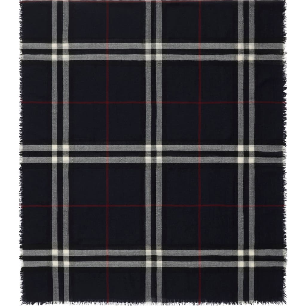 Burberry Giant Check Lightweight Wool Scarf