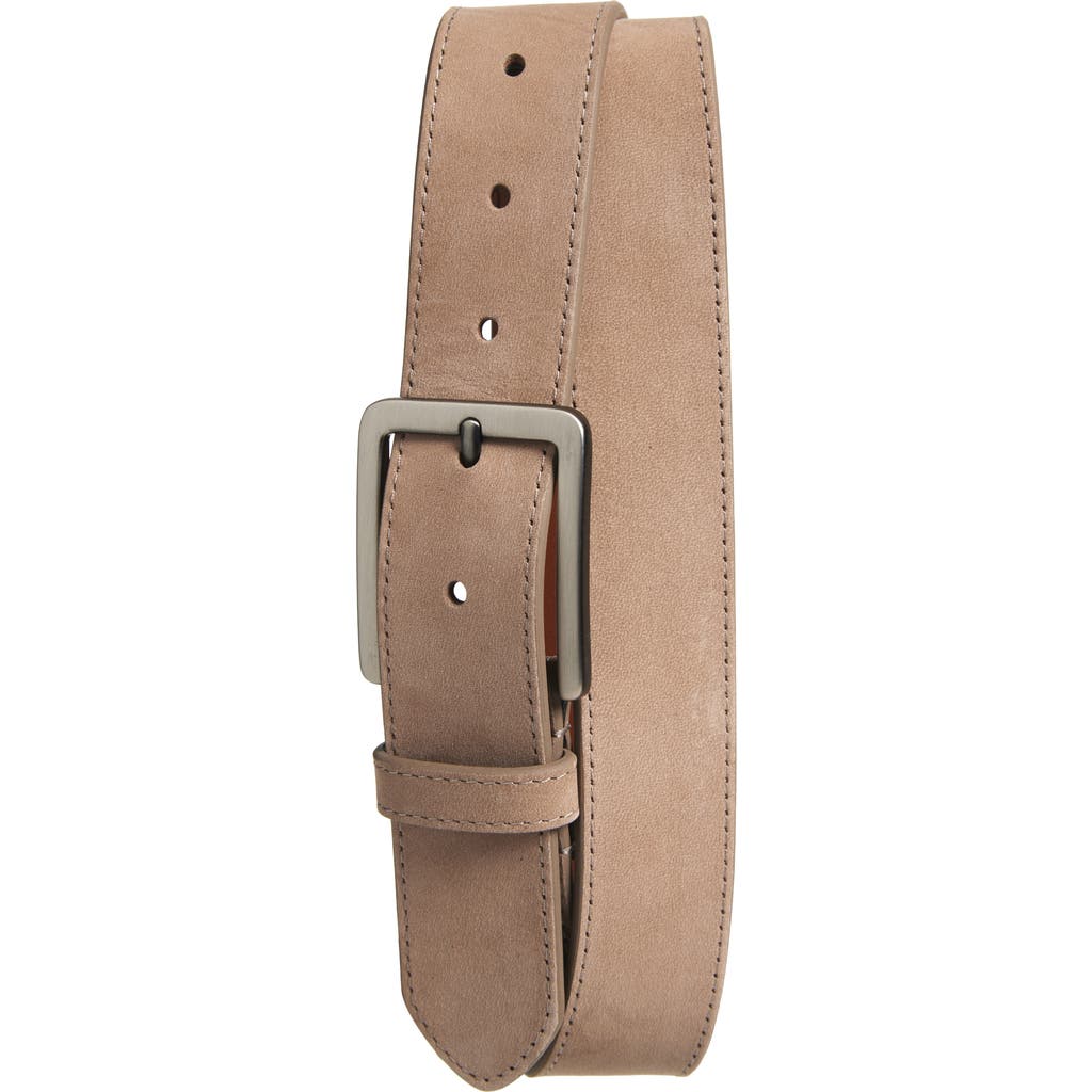 Nordstrom Richard Nubuck Leather Belt In Neutral