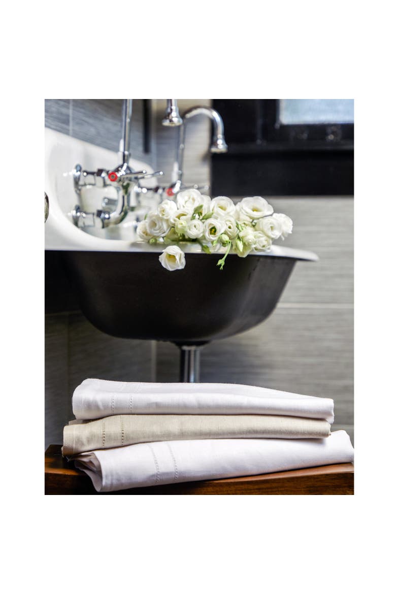 Linen Hand Towels Set of 3, 14 x 24" - Bath, Alternate, color, Light Natural