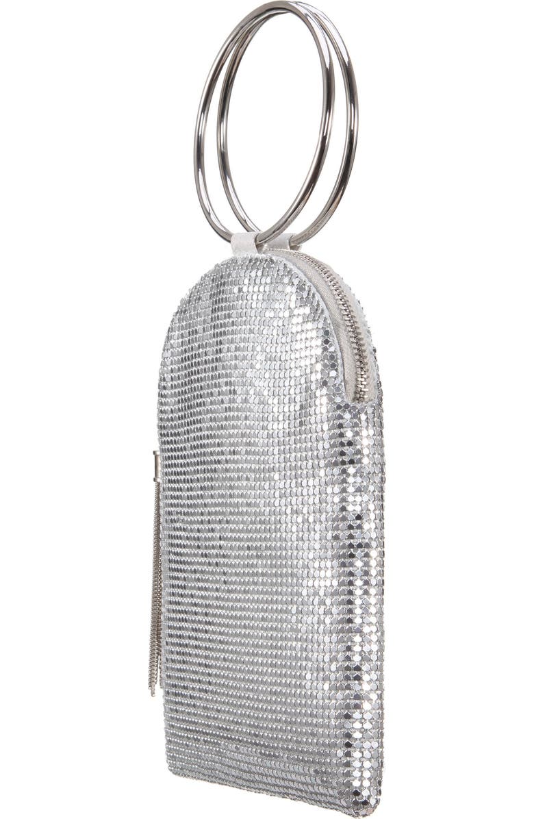 Nina Metallic Mesh Handbag, Alternate, color,