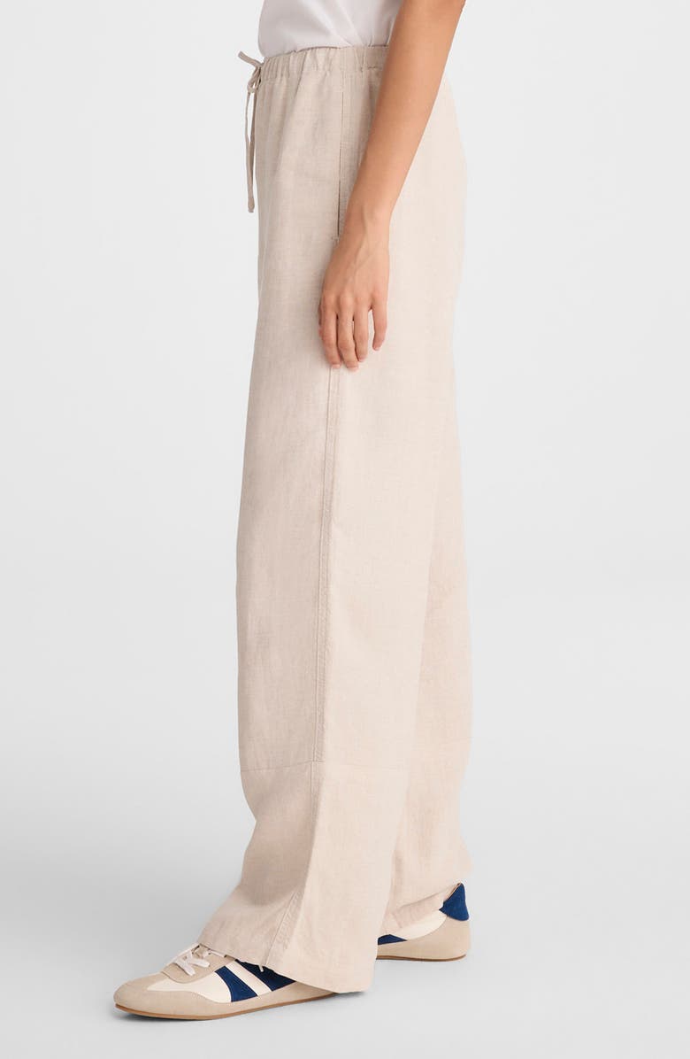 Madewell Pull-On Linen Pants, Alternate, color, Oat