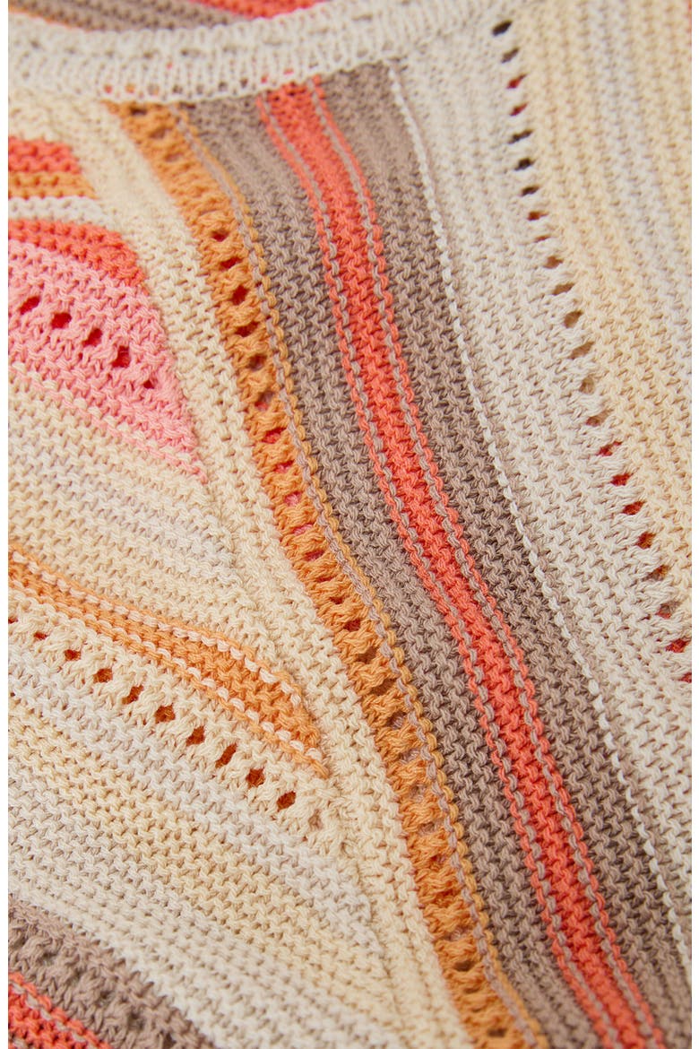 Miriam Striped Sweater Tank, Alternate, color, NEUTRAL/ CORAL