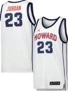 Jordan Brand Men's Jordan Brand Michael Jordan White Howard Bison Replica Basketball Jersey