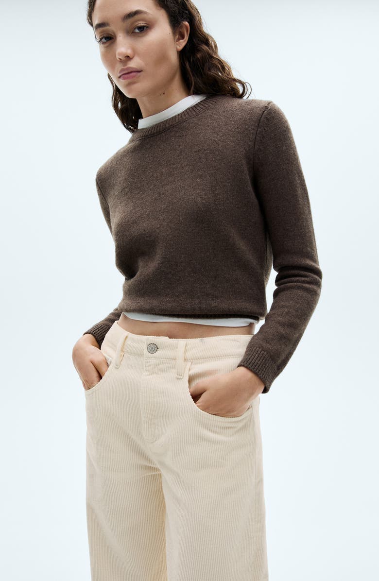 MANGO High Waist Straight Leg Corduroy Jeans, Alternate, color, 