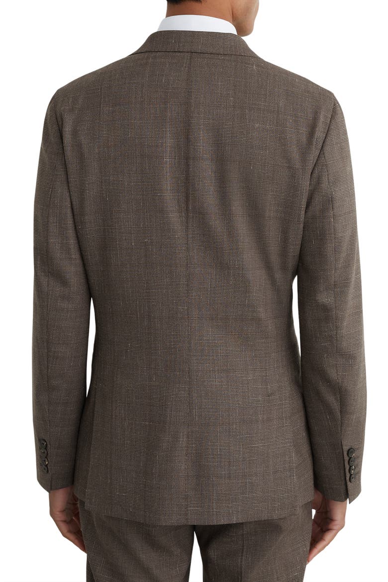 Penso Double Breasted Plaid Sport Coat, Alternate, color, CHOCOLATE BROWN