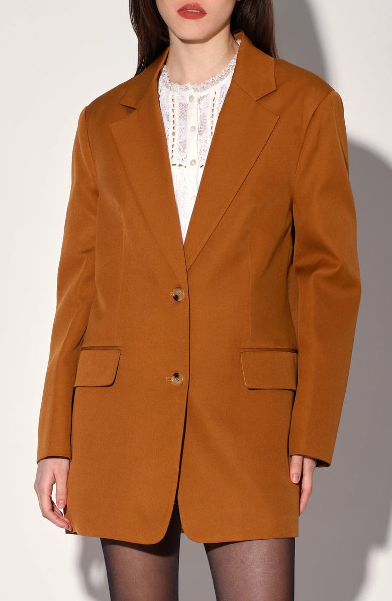 Walter Baker Kira Notch Lapel Oversized Blazer, Main, color, Camel