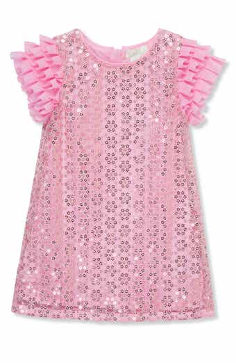 Peek Aren't You Curious Kids' Sequin Ruffle Sleeve Shift Dress
