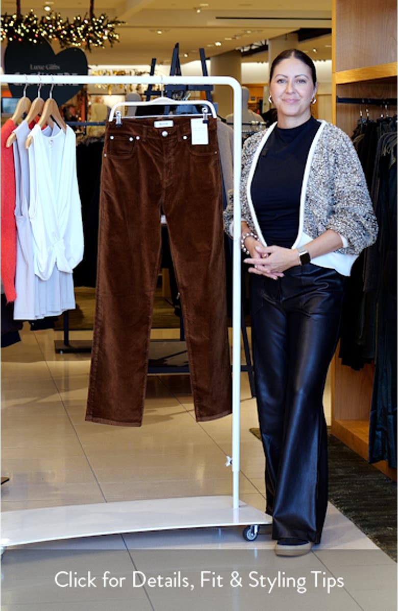 Longline Straight Leg Velvet Pants, sales video thumbnail