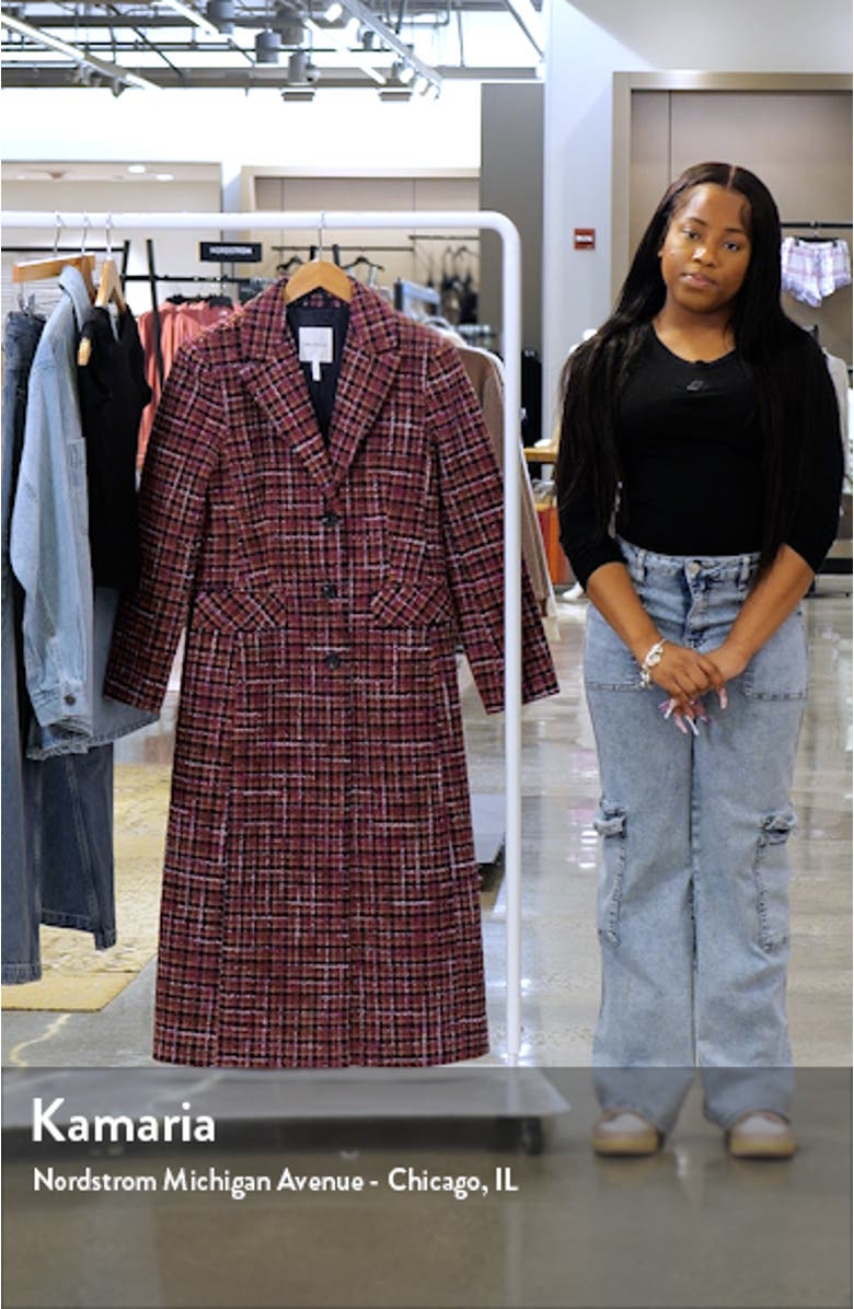 Single Breasted Tweed Maxi Coat, sales video thumbnail