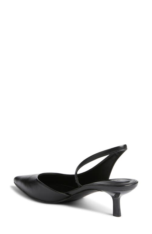 Open Edit Corina Slingback Half D'orsay Pointed Toe Kitten Heel Pump In Black