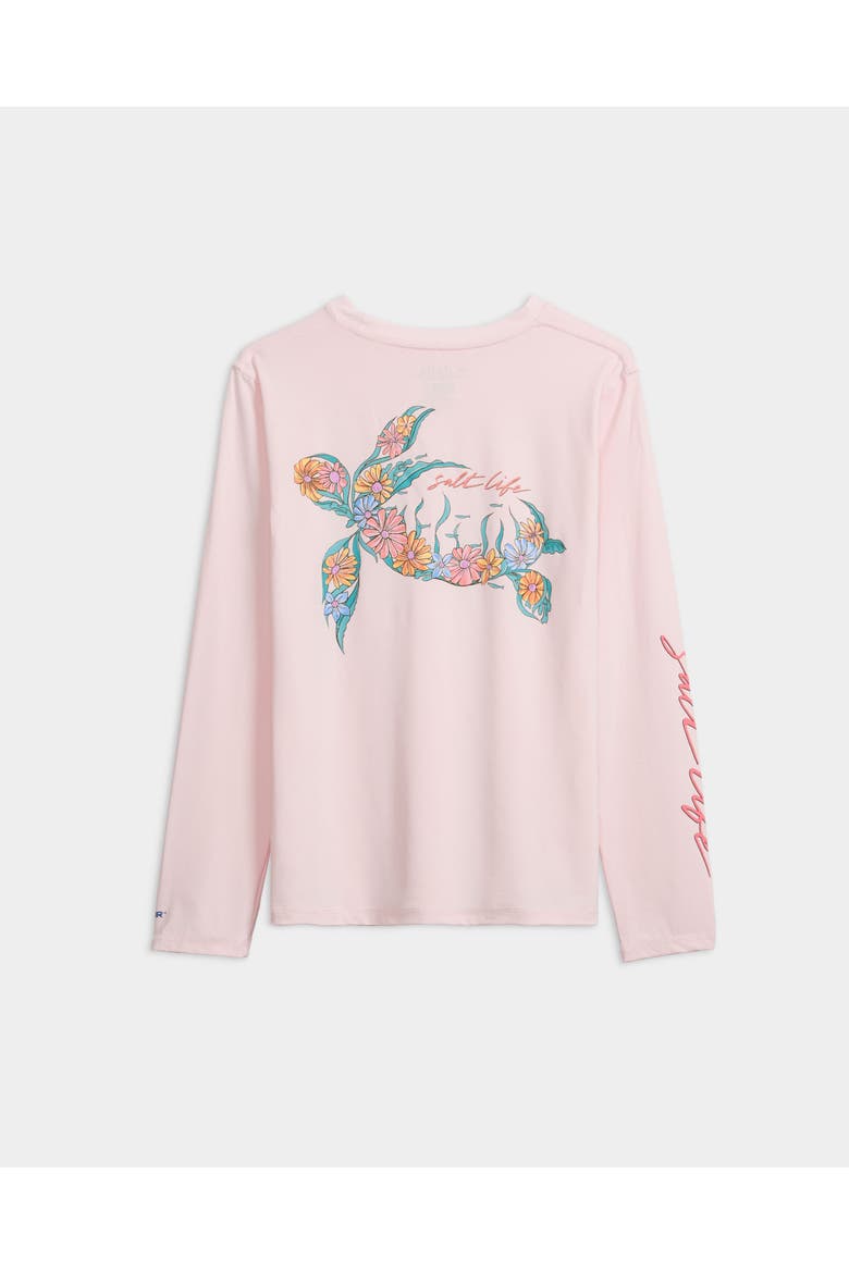 Honu Long Sleeve Performance Shirt, Alternate, color, Crystal Pink Heather