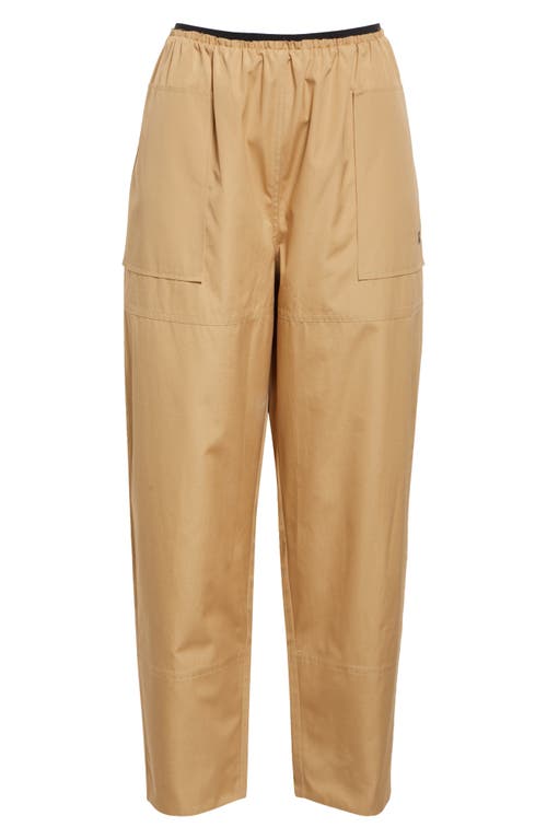 Nackiyé Nackiyè Elastic Waist Cotton Pants In Caramel