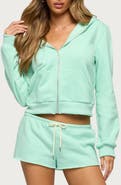 EDIKTED Lynette Zip Crop Hoodie