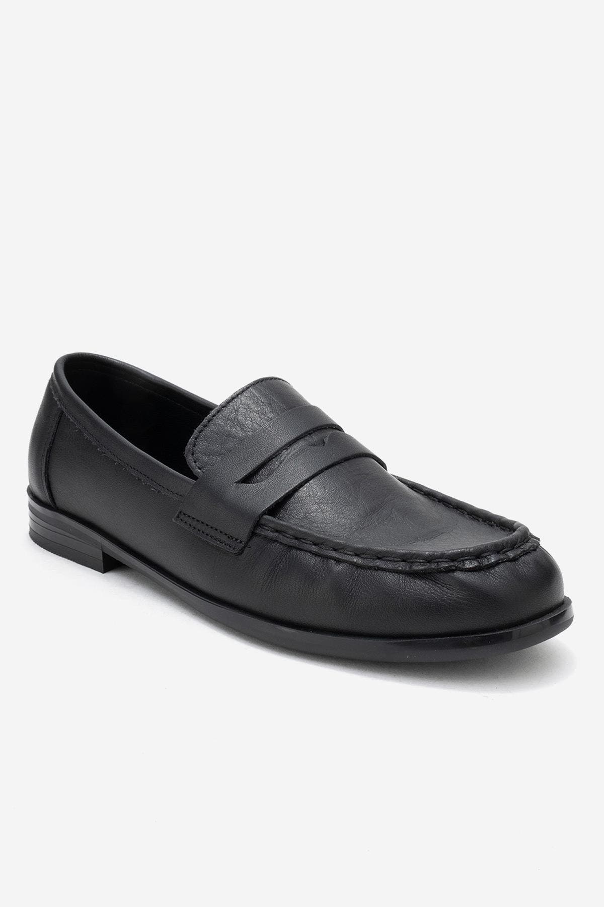 Forever & Always Shoes Valia Leather Loafer, Alternate, color, Black