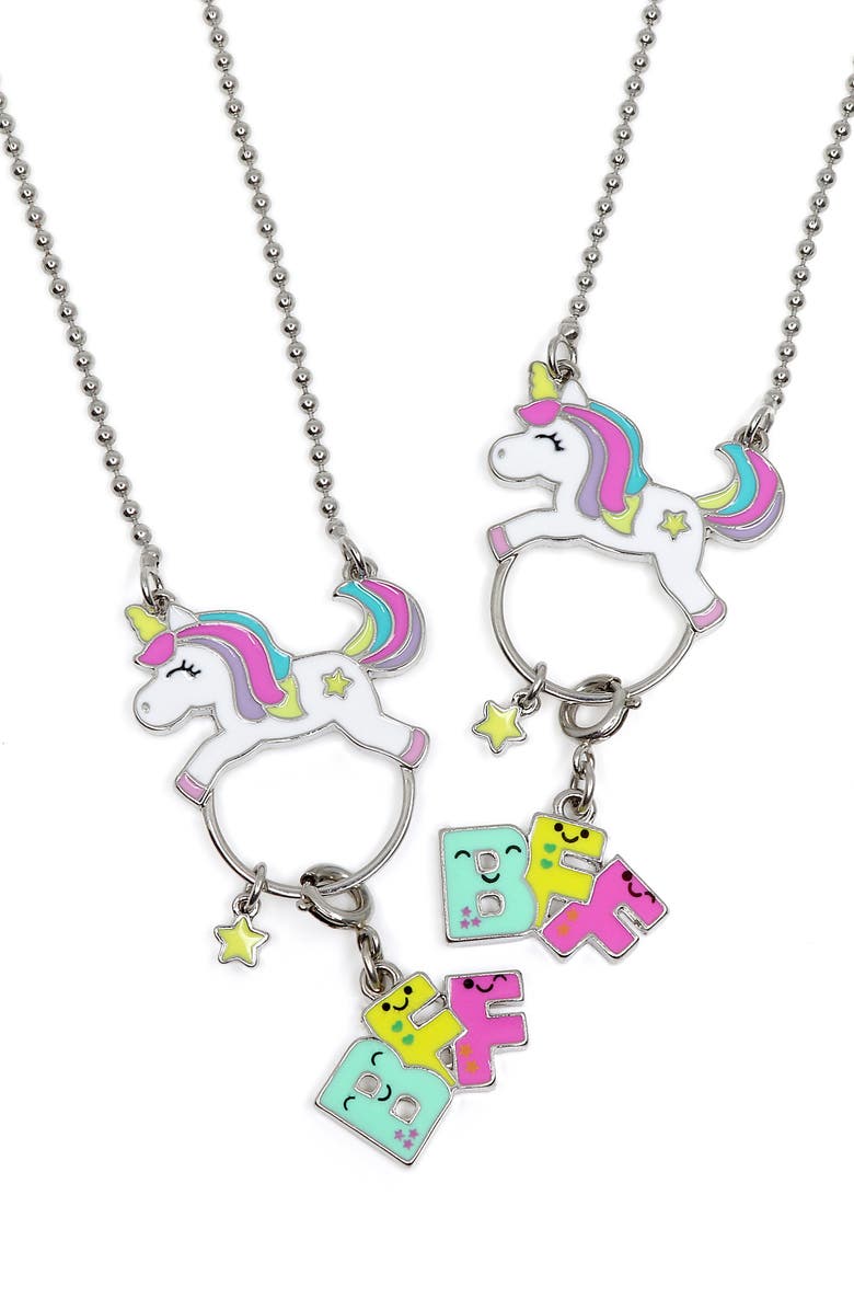CHARM IT!<sup>®</sup> Two-Pack Unicorn Friendship Necklaces, Main, color,