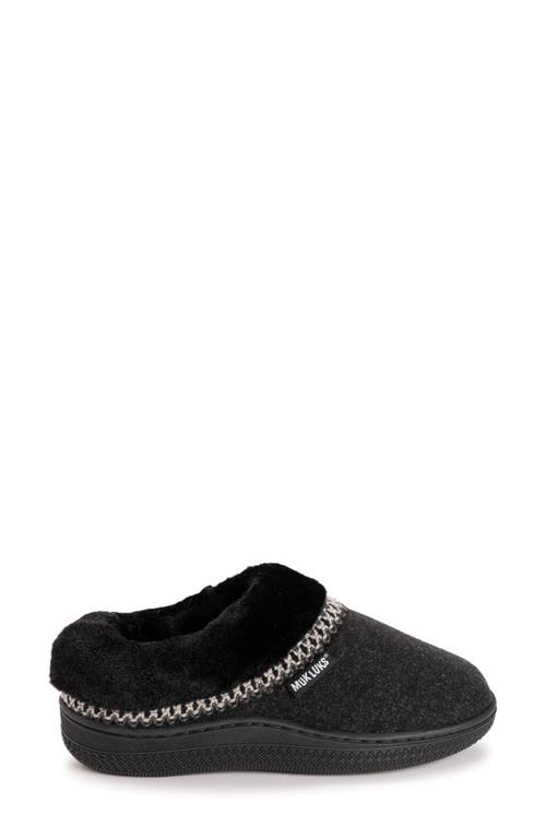 Muk Luks Neira Faux Shearling Slipper In Black
