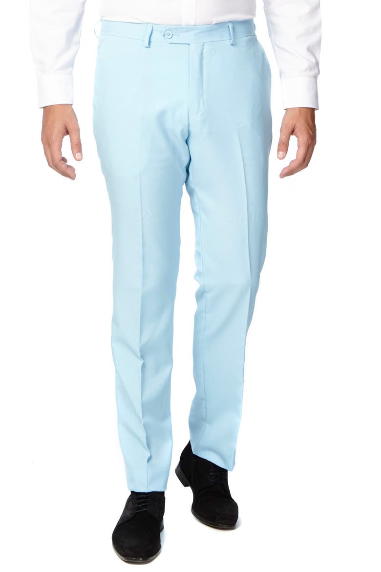 'Cool Blue' Trim Fit Two-Piece Suit with Tie, Alternate, color, BLUE
