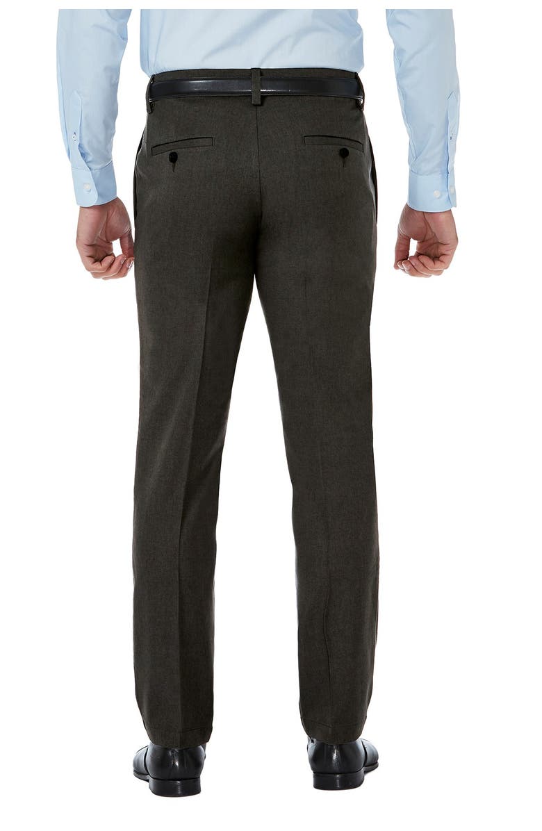 HAGGAR Cool 18<sup>®</sup> PRO Slim Fit Flat Front Pant, Alternate, color, Dk Gry Htr