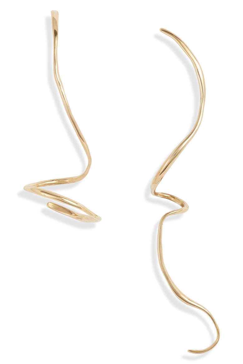 Boa Mismatched Earrings, Main, color, BRONZE