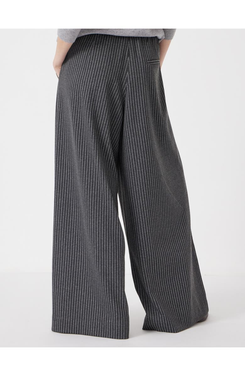 Hush Pinstripe Wide Leg Jersey Pants, Alternate, color,