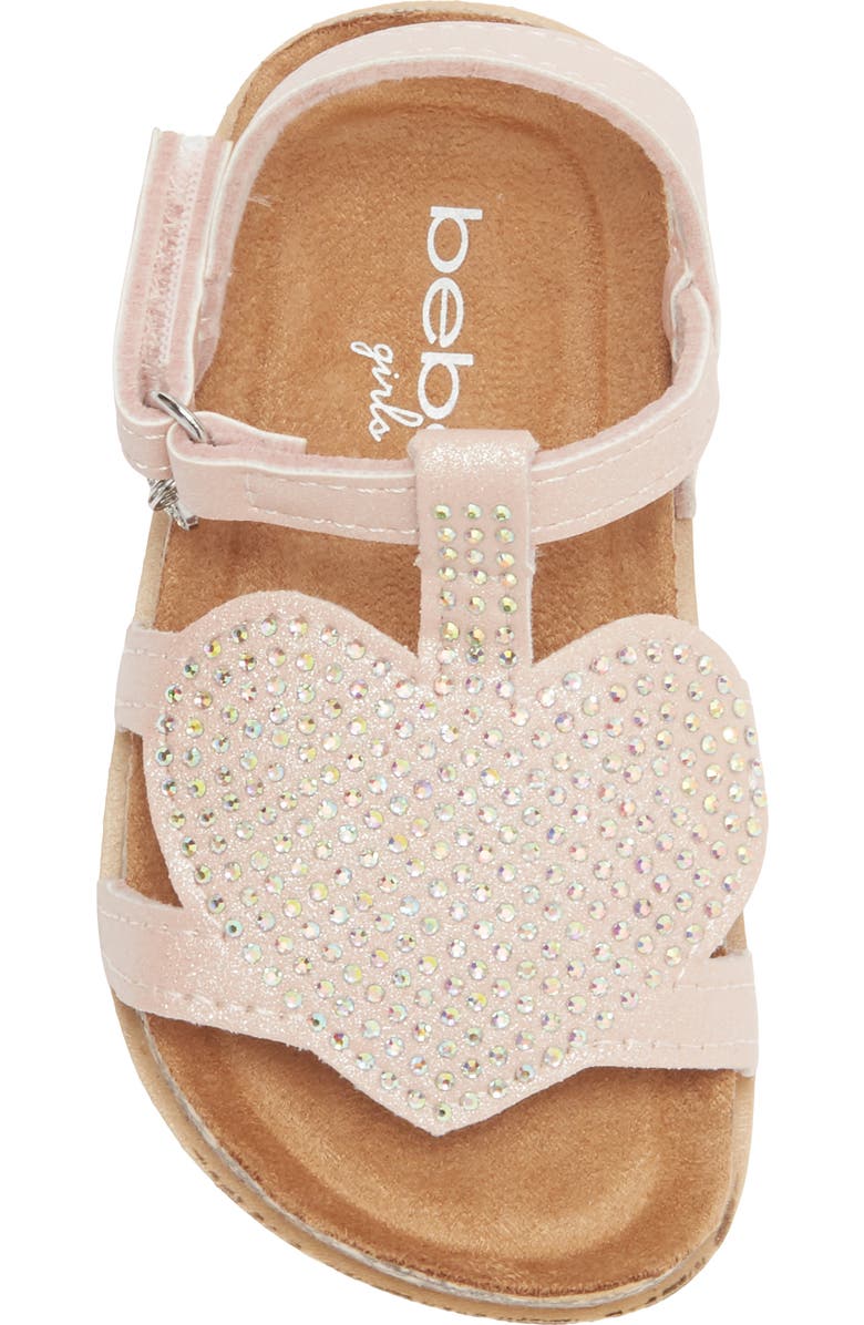 bebe Rhinestone Embellished Sandal, Alternate, color, Pink