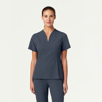 JAANUU Calix Women's 2-Pocket Tailored V-Neck Scrub Top | Nordstrom