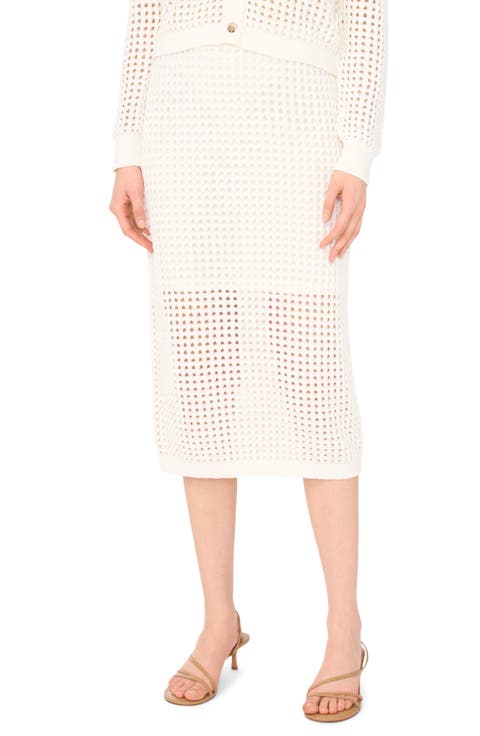 Open Stitch Midi Skirt