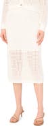 CeCe Open Stitch Midi Skirt