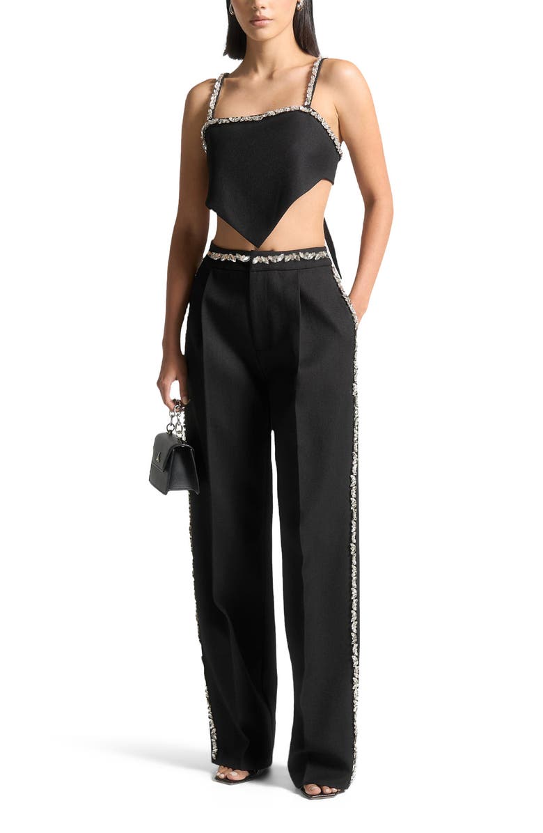 Manière De Voir Eloise Embellished Strap Handkerchief Top, Main, color, 