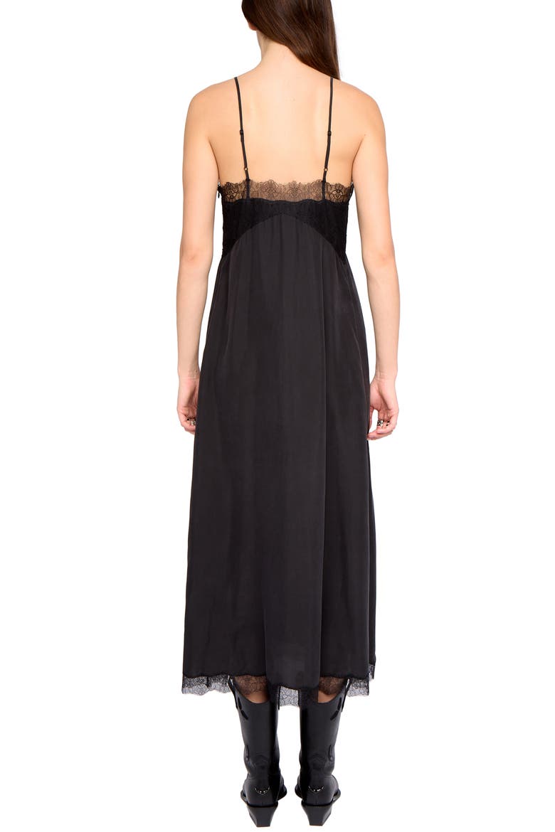 Ridar Silk Slipdress, Alternate, color, BLACK