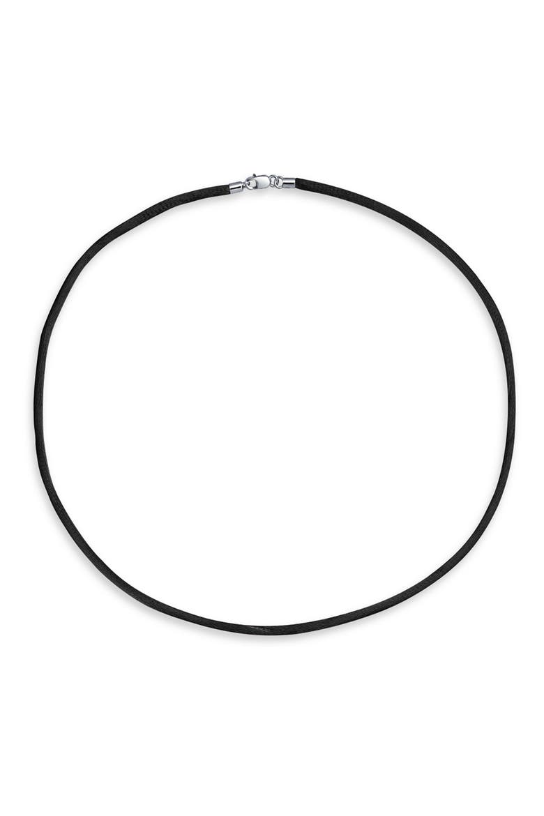 Set of 3 Silk Cord Necklaces, Alternate, color, BLACK