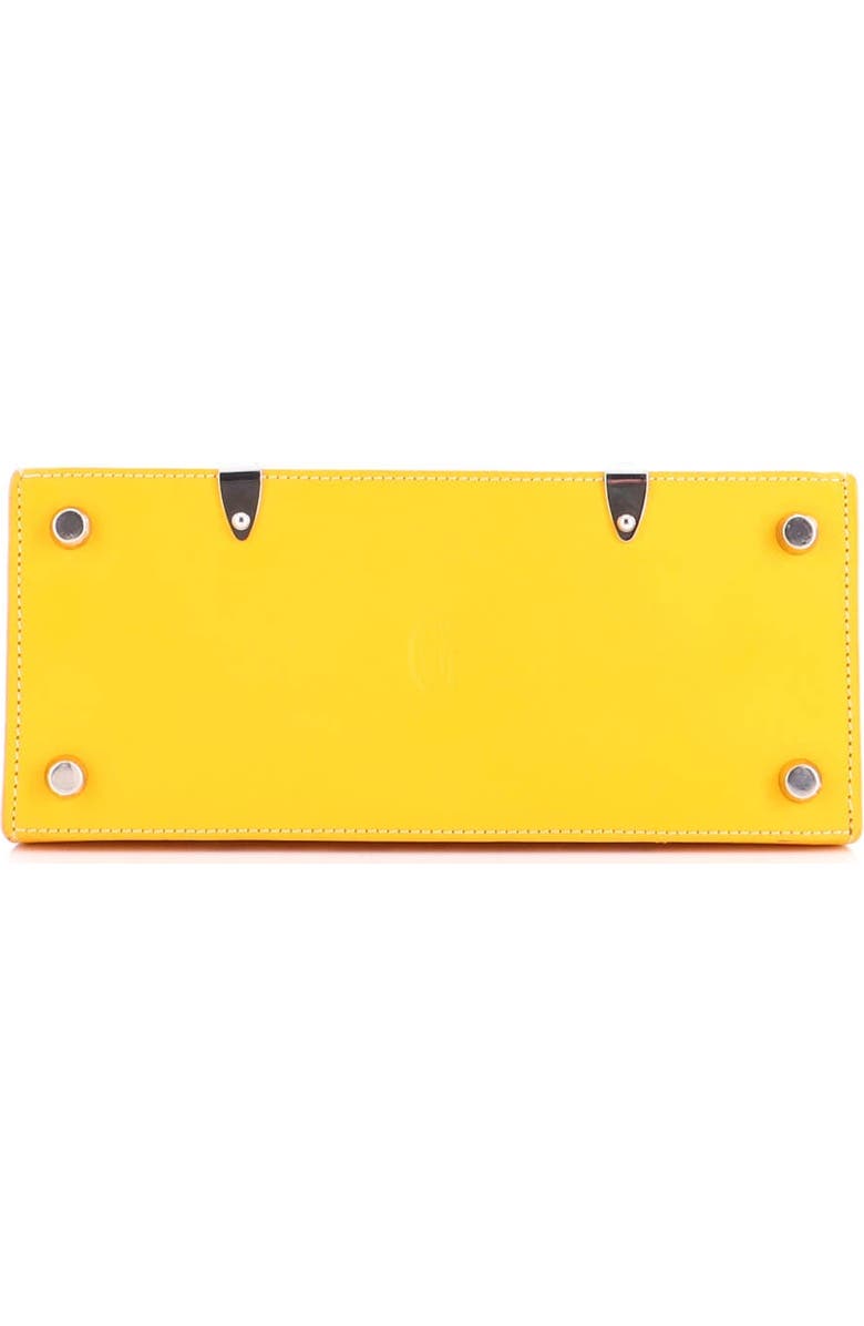 Pre-Owned Goyard Structured Saigon Top Handle Bag Coated Canvas with Leather Mini, Alternate, color, Yellow