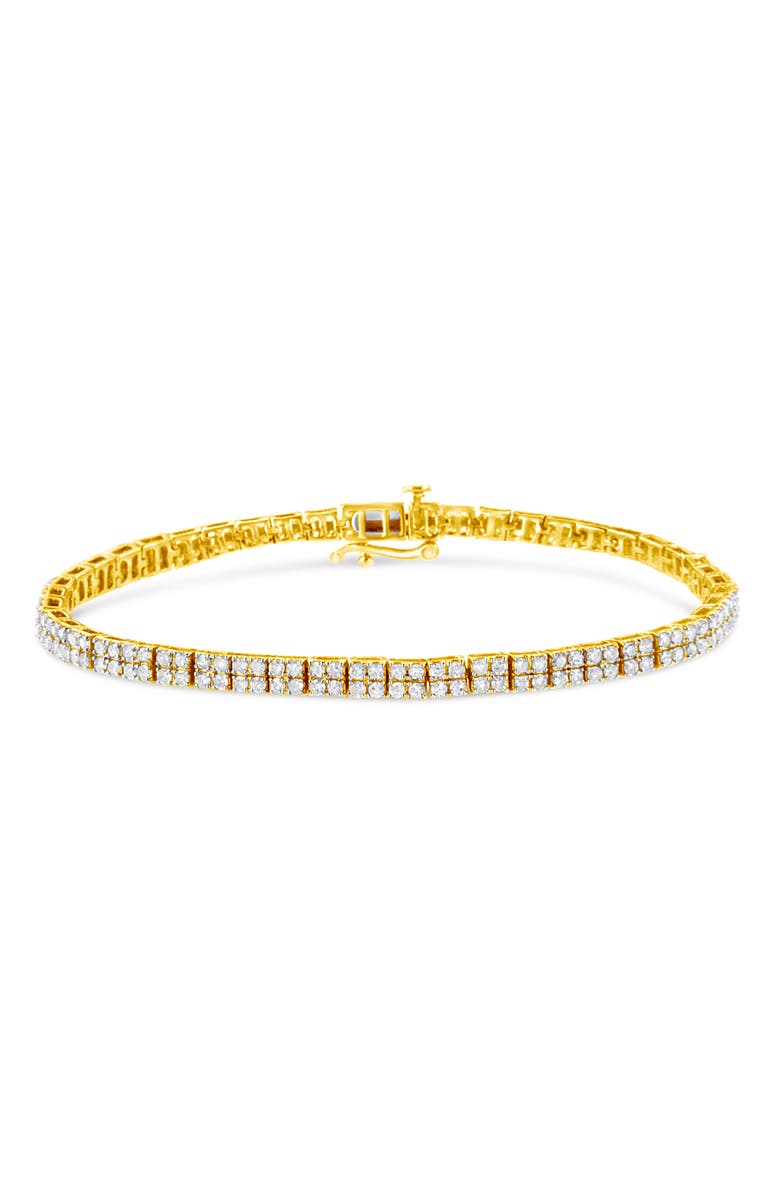 Haus of Brilliance 14K Yellow Gold Plated Silver 3.0 Cttw Diamond Link Bracelet, Main, color, Yellow