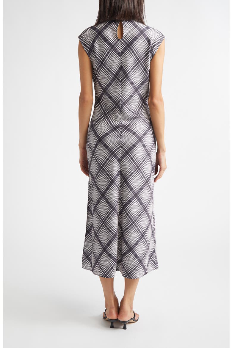 Adelita Lattice Print Midi Dress, Alternate, color, BLACK/ SHARK/ ECRU