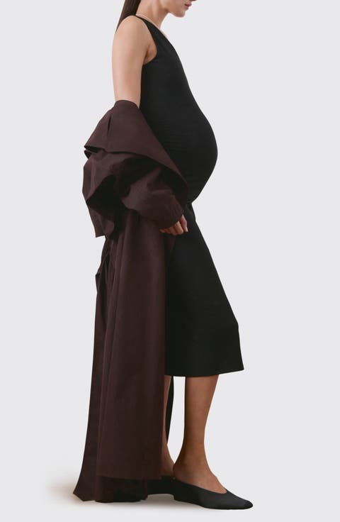 V-Neck Sleeveless Maternity Dress